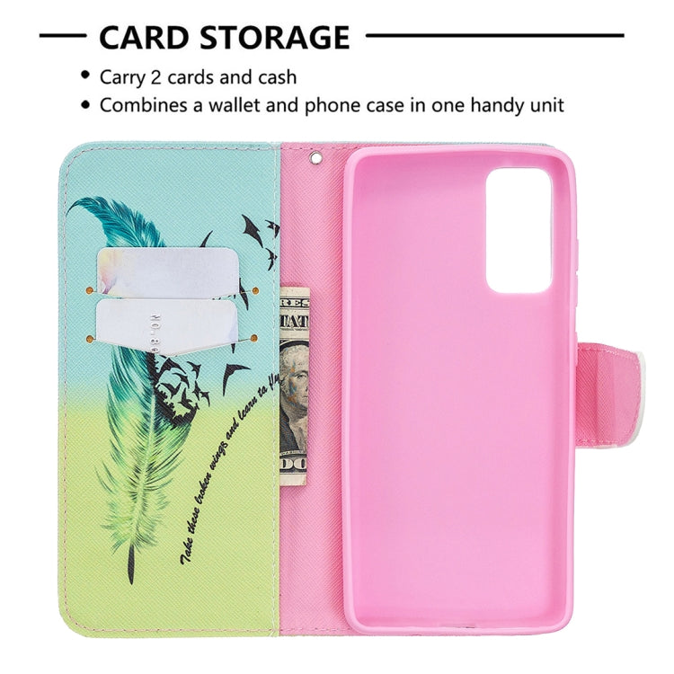 Colored Drawing Pattern Horizontal Flip Leather Case with Holder & Card Slots & Wallet