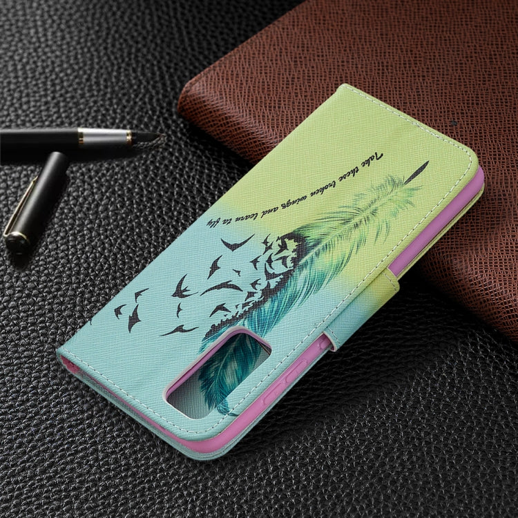 Colored Drawing Pattern Horizontal Flip Leather Case with Holder & Card Slots & Wallet