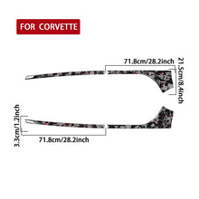 Load image into Gallery viewer, 4pcs/Set Forged Gold Foil Carbon Fiber Car Rear Sides Decorative Sticker for Chevrolet Corvette C8 2020-, Left and Right Driver, Rear Sides