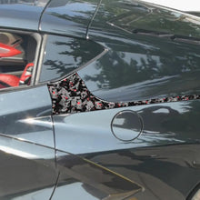 Load image into Gallery viewer, 4pcs/Set Forged Gold Foil Carbon Fiber Car Rear Sides Decorative Sticker for Chevrolet Corvette C8 2020-, Left and Right Driver, Rear Sides