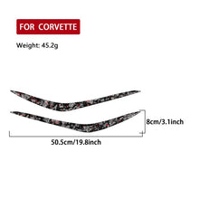 Load image into Gallery viewer, 2pcs/Set Forged Gold Foil Carbon Fiber Car Bumper Corner Decorative Sticker for Chevrolet Corvette C8 2020-, Left and Right Driver, Bumper Corner