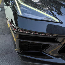 Load image into Gallery viewer, 2pcs/Set Forged Gold Foil Carbon Fiber Car Bumper Corner Decorative Sticker for Chevrolet Corvette C8 2020-, Left and Right Driver, Bumper Corner