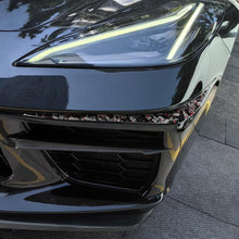 Load image into Gallery viewer, 2pcs/Set Forged Gold Foil Carbon Fiber Car Bumper Corner Decorative Sticker for Chevrolet Corvette C8 2020-, Left and Right Driver, Bumper Corner
