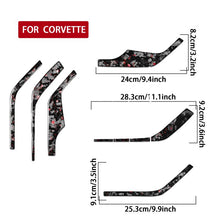Load image into Gallery viewer, 6pcs/Set Forged Gold Foil Carbon Fiber Car Inside A-pillar Horn Decorative Sticker for Chevrolet Corvette C8 2020-, Left and Right Driver, Inside A-pillar Horn