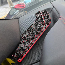 Load image into Gallery viewer, 6pcs/Set Forged Gold Foil Carbon Fiber Car Inside A-pillar Horn Decorative Sticker for Chevrolet Corvette C8 2020-, Left and Right Driver, Inside A-pillar Horn