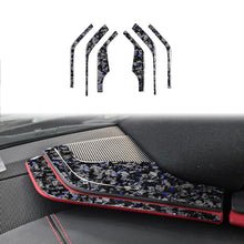 Load image into Gallery viewer, 6pcs/Set Forged Gold Foil Carbon Fiber Car Inside A-pillar Horn Decorative Sticker for Chevrolet Corvette C8 2020-, Left and Right Driver, Inside A-pillar Horn