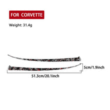 Load image into Gallery viewer, 2pcs/Set Forged Gold Foil Carbon Fiber Car Front Light Below Decorative Sticker for Chevrolet Corvette C8 2020-, Left and Right Driver, Front Light Below