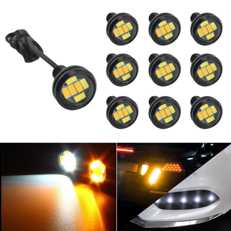 10 PCS 23mm 6LEDs SMD-5730 DC9-80V Motorcycle Eagle Eye Light, 6LEDs SMD-5730, 6LEDs SMD-5730(White Light)
