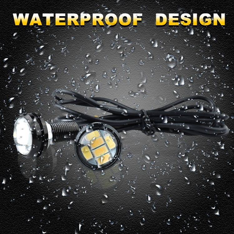 10 PCS 23mm 6LEDs SMD-5730 DC9-80V Motorcycle Eagle Eye Light, 6LEDs SMD-5730, 6LEDs SMD-5730(White Light)