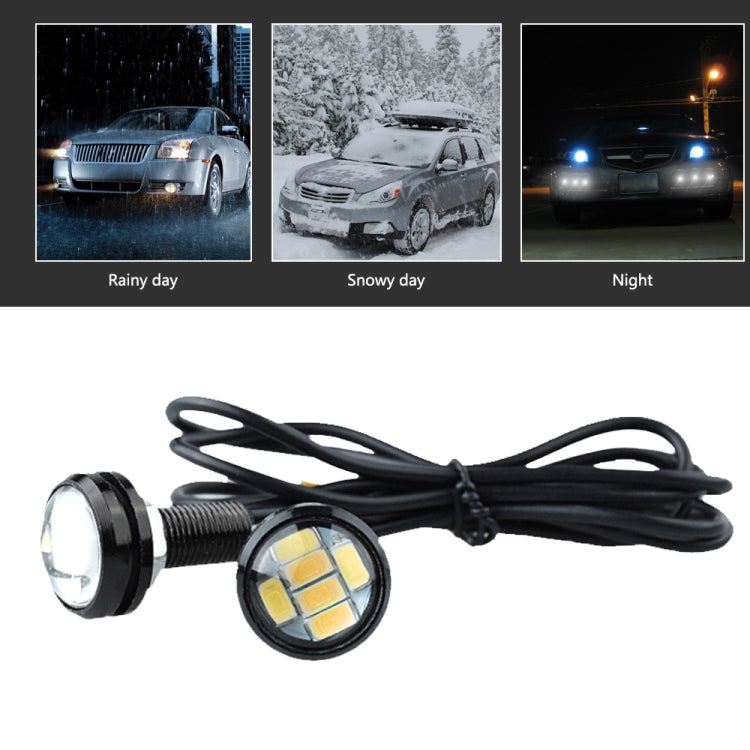 10 PCS 23mm 6LEDs SMD-5730 DC9-80V Motorcycle Eagle Eye Light, 6LEDs SMD-5730, 6LEDs SMD-5730(White Light)