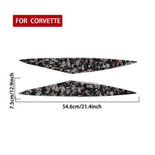 Load image into Gallery viewer, 2pcs/Set Forged Gold Foil Carbon Fiber Car Front Bumper Sides Decorative Sticker for Chevrolet Corvette C8 2020-, Left and Right Driver, Front Bumper Sides