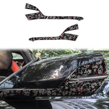 Load image into Gallery viewer, 4pcs/Set Forged Gold Foil Carbon Fiber Car Rearview Mirror Decorative Sticker for Chevrolet Corvette C8 2020-, Left Driver, Rearview Mirror, Left Driver