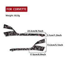 Load image into Gallery viewer, 4pcs/Set Forged Gold Foil Carbon Fiber Car Rearview Mirror Decorative Sticker for Chevrolet Corvette C8 2020-, Left Driver, Rearview Mirror, Left Driver