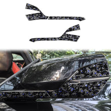 Load image into Gallery viewer, 4pcs/Set Forged Gold Foil Carbon Fiber Car Rearview Mirror Decorative Sticker for Chevrolet Corvette C8 2020-, Left Driver, Rearview Mirror, Left Driver