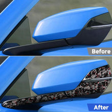 Load image into Gallery viewer, 4pcs/Set Forged Gold Foil Carbon Fiber Car Rearview Mirror Decorative Sticker for Chevrolet Corvette C8 2020-, Right Driver, Rearview Mirror, Right Driver