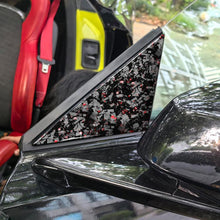 Load image into Gallery viewer, 4pcs/Set Forged Gold Foil Carbon Fiber Car Outside A-pillar Decorative Sticker for Chevrolet Corvette C8 2020-, Left and Right Driver, Outside A-pillar