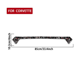 Forged Gold Foil Carbon Fiber Car Trunk Decorative Sticker for Chevrolet Corvette C8 2020-, Left and Right Driver, Trunk