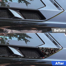 Load image into Gallery viewer, 4pcs/Set Forged Gold Foil Carbon Fiber Car Roof Engine Vents Decorative Sticker for Chevrolet Corvette C8 2020-, Left and Right Driver, Roof Engine Vents