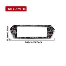 Load image into Gallery viewer, Forged Gold Foil Carbon Fiber Car Rear License Plate Frame Decorative Sticker for Chevrolet Corvette C8 2020-, Left and Right Driver, Rear License Plate Frame