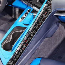 Load image into Gallery viewer, 2pcs/Set Forged Gold Foil Carbon Fiber Car Center Console Side Decorative Sticker for Chevrolet Corvette C8 2020-, Left Driver, Center Console Side, Left Driver