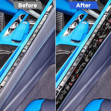 Load image into Gallery viewer, 2pcs/Set Forged Gold Foil Carbon Fiber Car Center Console Side Decorative Sticker for Chevrolet Corvette C8 2020-, Left Driver, Center Console Side, Left Driver