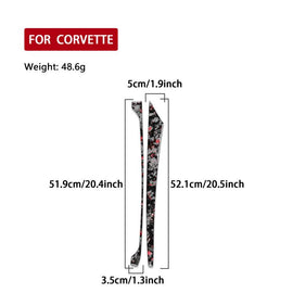 2pcs/Set Forged Gold Foil Carbon Fiber Car Center Console Side Decorative Sticker for Chevrolet Corvette C8 2020-, Right Driver, Center Console Side, Right Driver