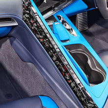 Load image into Gallery viewer, 2pcs/Set Forged Gold Foil Carbon Fiber Car Center Console Side Decorative Sticker for Chevrolet Corvette C8 2020-, Right Driver, Center Console Side, Right Driver