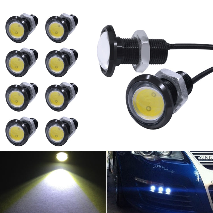 10 PCS 18mm 1.5W DC9-80V Motorcycle Eagle Eye Light Single Lens, 18mm Single Lens(Yellow Light), 18mm Single Lens(Red Light), 18mm Single Lens(White Light)
