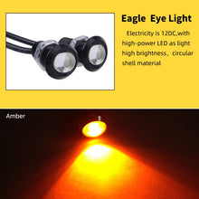 Load image into Gallery viewer, 10 PCS 18mm 1.5W DC9-80V Motorcycle Eagle Eye Light Single Lens, 18mm Single Lens(Yellow Light), 18mm Single Lens(Red Light), 18mm Single Lens(White Light)