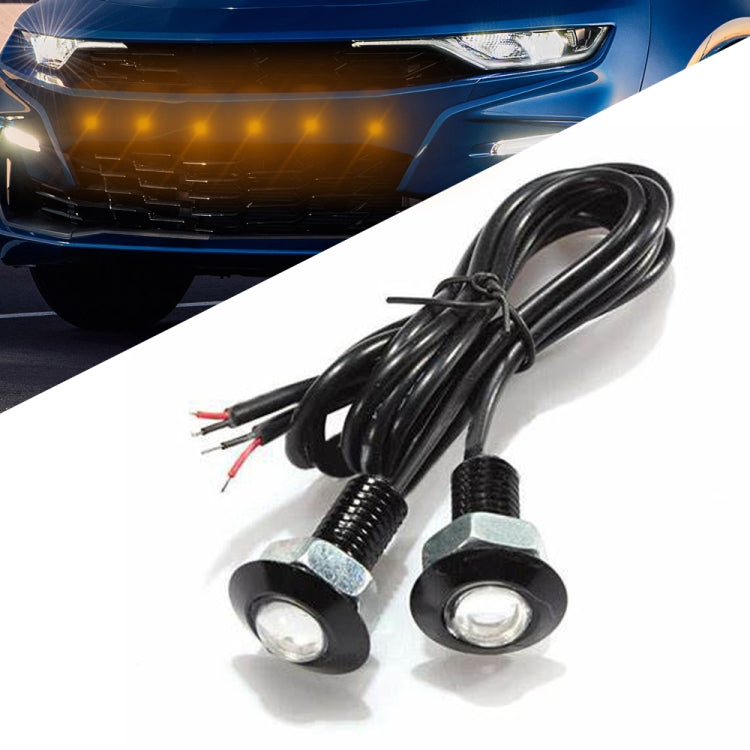 10 PCS 18mm 1.5W DC9-80V Motorcycle Eagle Eye Light Single Lens, 18mm Single Lens(Yellow Light), 18mm Single Lens(Red Light), 18mm Single Lens(White Light)