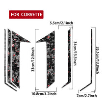 Load image into Gallery viewer, 6pcs/Set Forged Gold Foil Carbon Fiber Car Roof Camera Decorative Sticker for Chevrolet Corvette C8 2020-, Left and Right Driver, Roof Camera