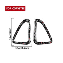 Load image into Gallery viewer, 2pcs/Set Forged Gold Foil Carbon Fiber Car Door Air Outlet Decorative Sticker for Chevrolet Corvette C8 2020-, Left and Right Driver, Door Air Outlet