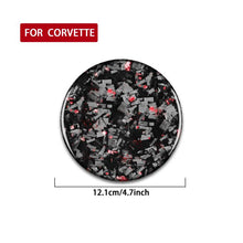 Load image into Gallery viewer, Forged Gold Foil Carbon Fiber Car Fuel Tank Cap Decorative Sticker for Chevrolet Corvette C8 2020-, Left and Right Driver, Fuel Tank Cap