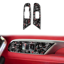Load image into Gallery viewer, 2pcs/Set Forged Gold Foil Carbon Fiber Car Window Lift Decorative Sticker for Chevrolet Corvette C8 2020-, Left Driver, Window Lift, Left Driver