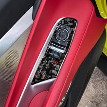 Load image into Gallery viewer, 2pcs/Set Forged Gold Foil Carbon Fiber Car Window Lift Decorative Sticker for Chevrolet Corvette C8 2020-, Left Driver, Window Lift, Left Driver