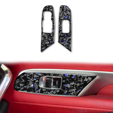 Load image into Gallery viewer, 2pcs/Set Forged Gold Foil Carbon Fiber Car Window Lift Decorative Sticker for Chevrolet Corvette C8 2020-, Left Driver, Window Lift, Left Driver