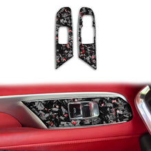Load image into Gallery viewer, 2pcs/Set Forged Gold Foil Carbon Fiber Car Window Lift Decorative Sticker for Chevrolet Corvette C8 2020-, Right Driver, Window Lift, Right Driver