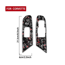 Load image into Gallery viewer, 2pcs/Set Forged Gold Foil Carbon Fiber Car Window Lift Decorative Sticker for Chevrolet Corvette C8 2020-, Right Driver, Window Lift, Right Driver