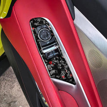 Load image into Gallery viewer, 2pcs/Set Forged Gold Foil Carbon Fiber Car Window Lift Decorative Sticker for Chevrolet Corvette C8 2020-, Right Driver, Window Lift, Right Driver