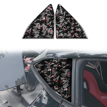 Load image into Gallery viewer, 2pcs/Set Forged Gold Foil Carbon Fiber Car Rear Triangle Window Decorative Sticker for Chevrolet Corvette C8 2020-, Left and Right Driver, Rear Triangle Window