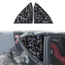 Load image into Gallery viewer, 2pcs/Set Forged Gold Foil Carbon Fiber Car Rear Triangle Window Decorative Sticker for Chevrolet Corvette C8 2020-, Left and Right Driver, Rear Triangle Window