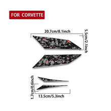 Load image into Gallery viewer, 4pcs/Set Forged Gold Foil Carbon Fiber Car Taillight Sides Decorative Sticker for Chevrolet Corvette C8 2020-, Left and Right Driver, Taillight Sides