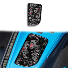 Load image into Gallery viewer, Forged Gold Foil Carbon Fiber Car Central Control Cup Cover Decorative Sticker for Chevrolet Corvette C8 2020-, Right Driver, Central Control Cup Cover, Right Driver