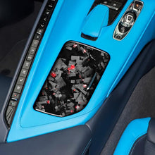 Load image into Gallery viewer, Forged Gold Foil Carbon Fiber Car Central Control Cup Cover Decorative Sticker for Chevrolet Corvette C8 2020-, Right Driver, Central Control Cup Cover, Right Driver