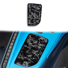 Load image into Gallery viewer, Forged Gold Foil Carbon Fiber Car Central Control Cup Cover Decorative Sticker for Chevrolet Corvette C8 2020-, Right Driver, Central Control Cup Cover, Right Driver