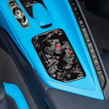 Load image into Gallery viewer, Forged Gold Foil Carbon Fiber Car Central Control Cup Cover Decorative Sticker for Chevrolet Corvette C8 2020-, Left Driver, Central Control Cup Cover, Left Driver