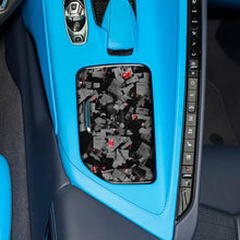 Load image into Gallery viewer, Forged Gold Foil Carbon Fiber Car Central Control Cup Cover Decorative Sticker for Chevrolet Corvette C8 2020-, Left Driver, Central Control Cup Cover, Left Driver