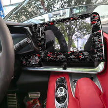 Load image into Gallery viewer, Forged Gold Foil Carbon Fiber Car Central Control Screen Frame Decorative Sticker for Chevrolet Corvette C8 2020-, Left Driver, Central Control Screen Frame, Left Driver