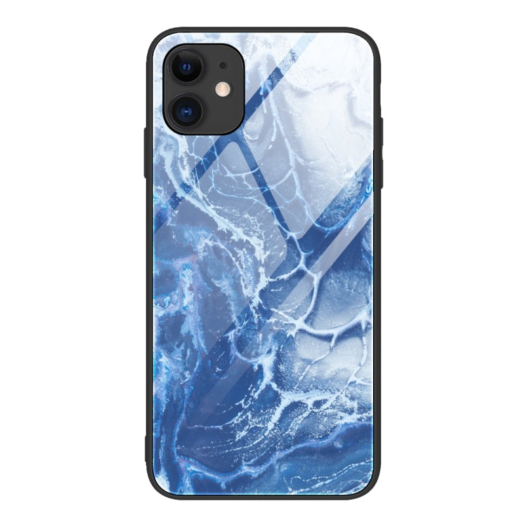 Marble Pattern Glass Protective Case, For iPhone 12 mini, For iPhone 12 Pro Max, For iPhone 11 Pro, For iPhone SE 2022 / SE 2020 / 8 / 7, For iPhone X