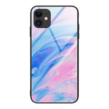 Load image into Gallery viewer, Marble Pattern Glass Protective Case, For iPhone 12 mini, For iPhone 12 Pro Max, For iPhone 11 Pro, For iPhone SE 2022 / SE 2020 / 8 / 7, For iPhone X